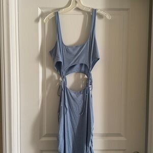 SHEIN Light Blue Cutout Dress